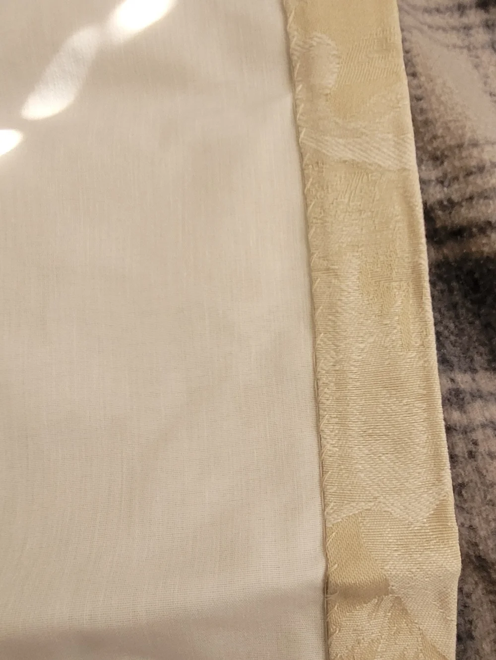 Vintage JC Penney Drapes Cream (2) Panels 80x84